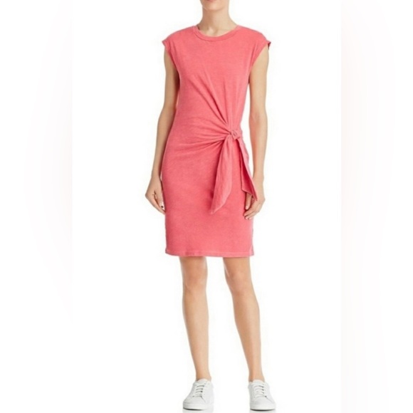 Sundry Anthropologie Rose/Tyrie Tie Front Casual Dress - Picture 6 of 6